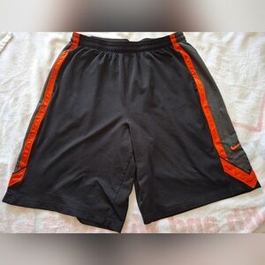 Nike Dri Fit Black and Red / Orange Athletic  Shorts Activewear size XXL 2XL